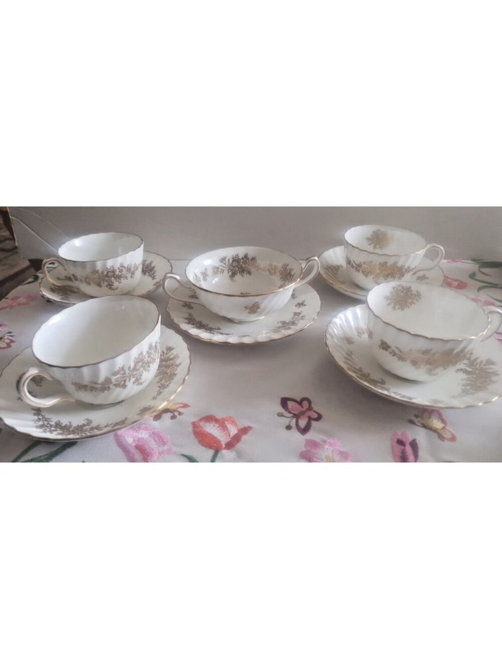 Vintage Mintons Bread & Butter Plates Set of 3 "Marlow Gold" Pattern
